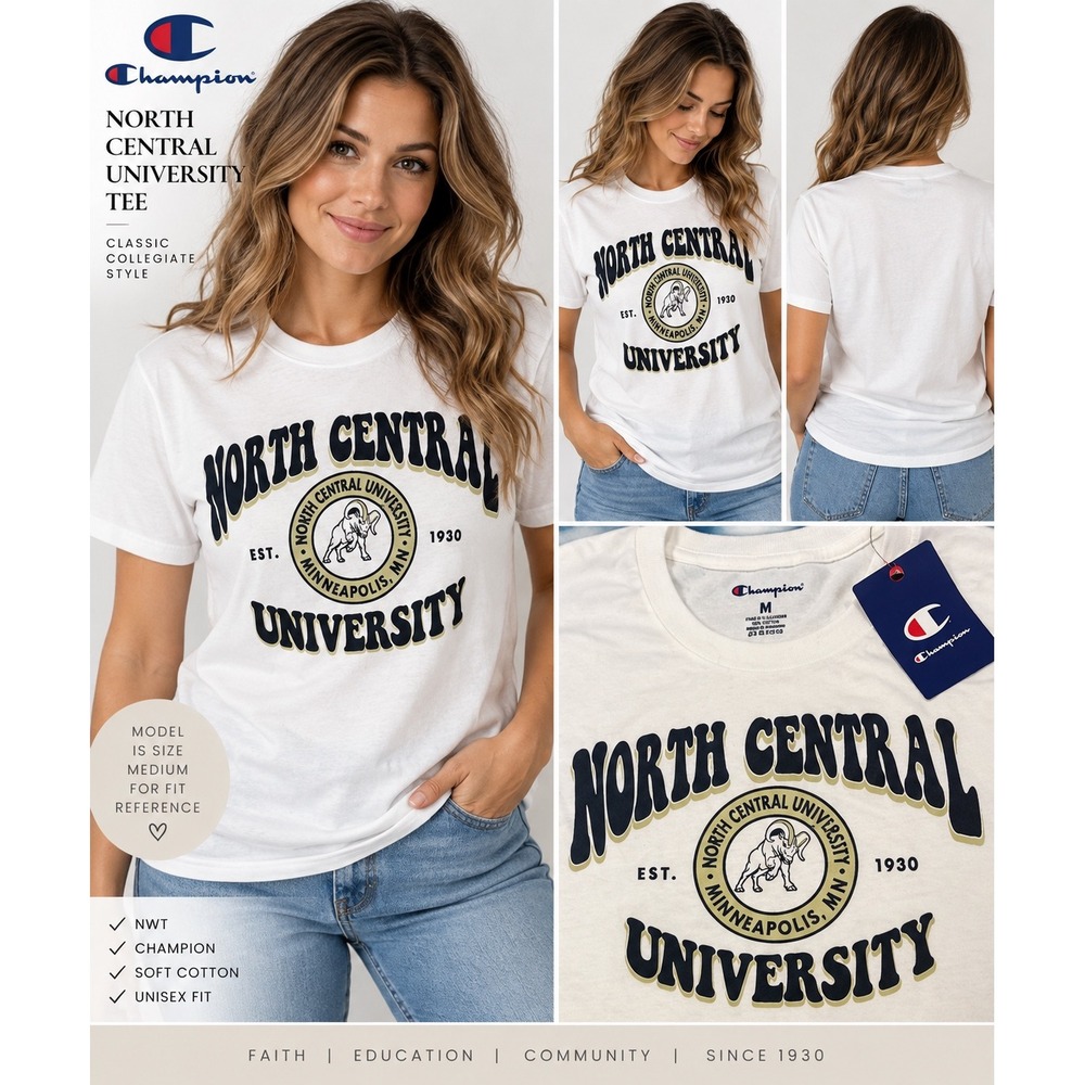 NWT Champion North Central University Minnesota T Shirt Medium